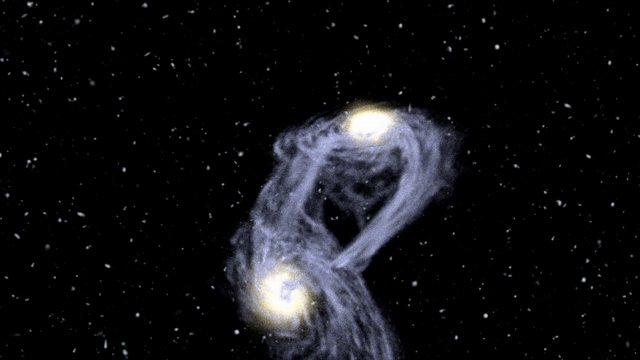 Galaxy merger (artist's impression)