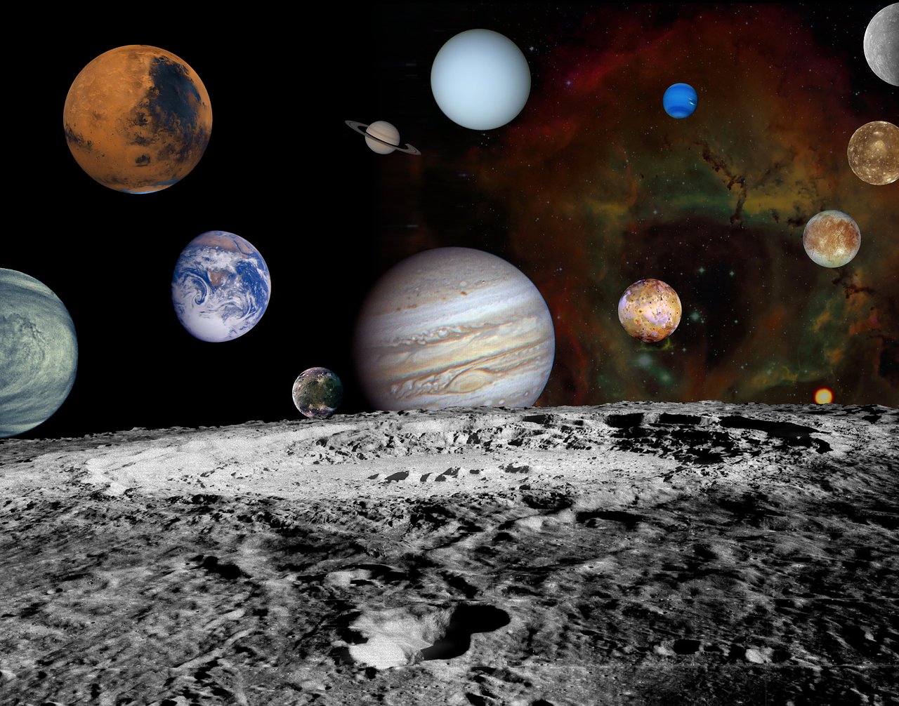 Solar System montage