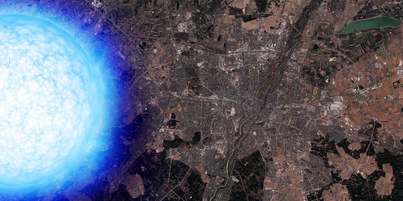 Neutron star over Munich