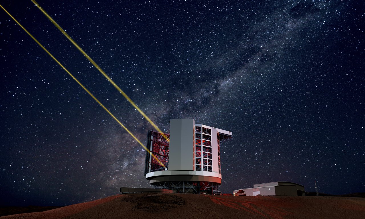 The Giant Magellan Telescope at night
