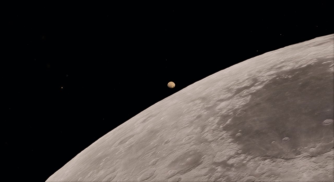 Mars occultation by the Moon