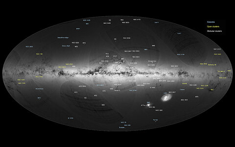 Gaia’s first sky map, annotated