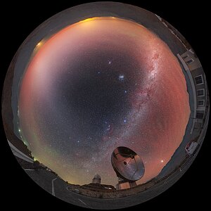 View above the Swedish/ESO Submillimetre Telescope
