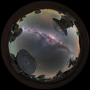 Antennas towards the Milky Way