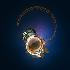 Little planet panorama of ESO Headquarters