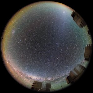 All around the starry sky