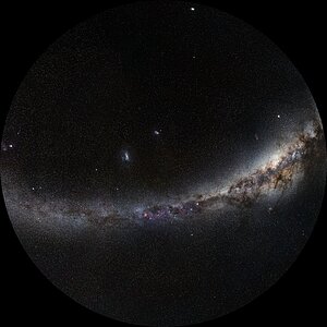 Fish-eye view of the Southern Sky