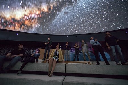 Testing the new planetarium at the ESO Supernova