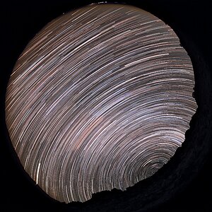 Southern star trails above La Silla