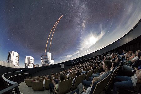 VLT in fulldome (with lasers)