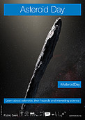Englisches Plakat für den Asteroid Day